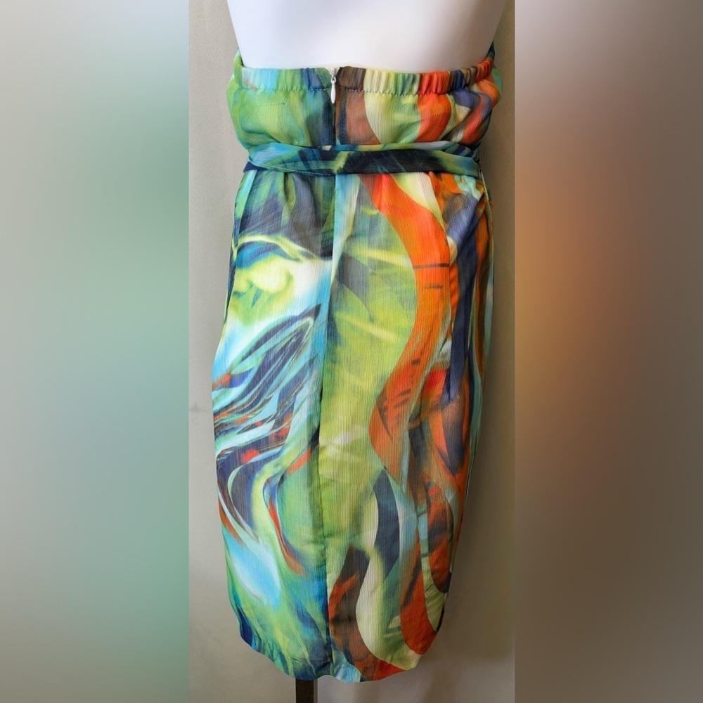 Nueva Women’s Backless Watercolor Abstract Print Dress Size 12 - Picture 4 of 6